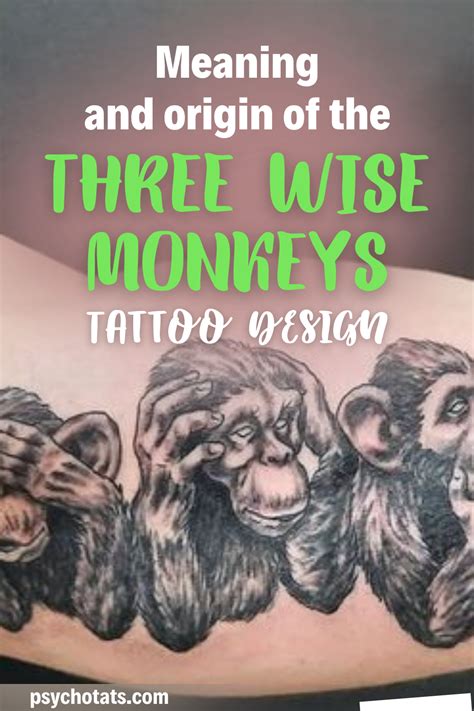 hear no evil monkey tattoo|Three Wise Monkeys Tattoo Design: Meanings And Origin